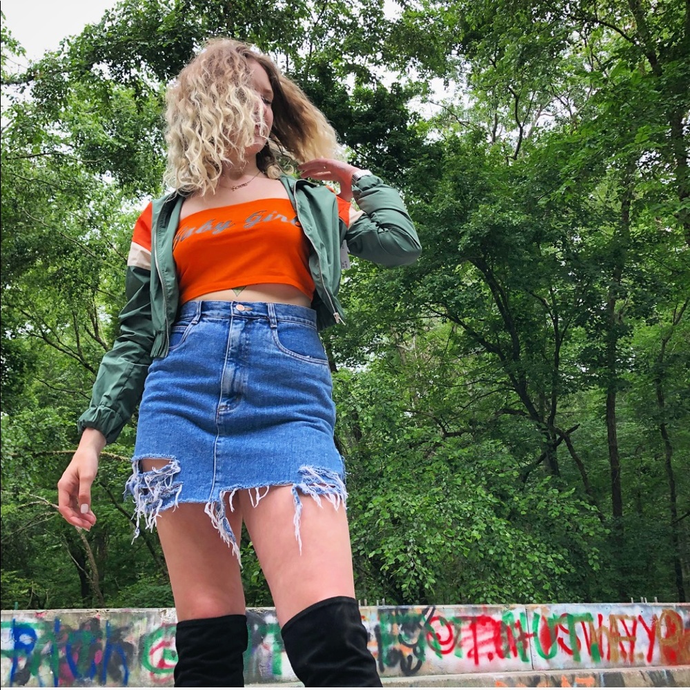 Vintage Reworked Denim Skirt ✨
